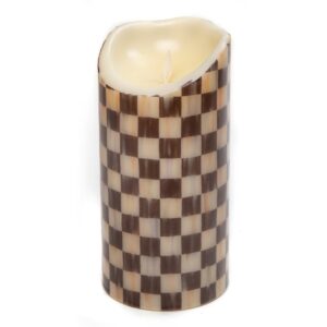 Courtly Check Flicker 8″ Pillar Candle