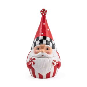 Peppermint Santa Cookie Jar