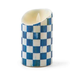 Royal Check Flicker 5″ Pillar Candle