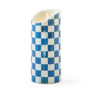 Royal Check Flicker 7″ Pillar Candle