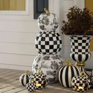Black Toile Pumpkin Outdoor Trophy