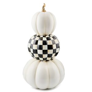 Courtly Check Stacked Illuminated Pumpkins