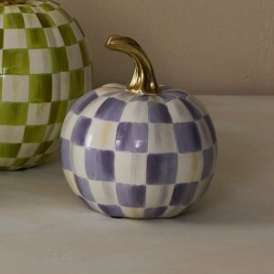 Violet Check Mini Pumpkin