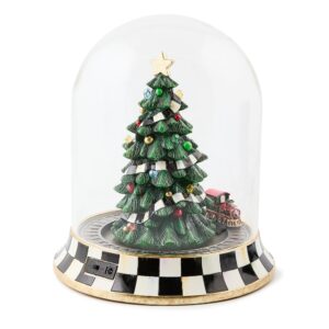 Christmas Tree Train Music Box Cloche