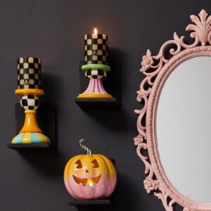 Trick or Treat Pillar Candle Holders, Set of 3