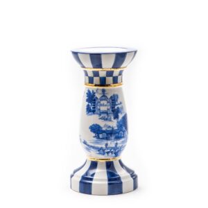 Royal Toile Tall Pillar Candle Holder
