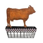 Courtly Check Cow Wall Basket