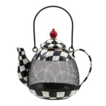 Courtly Check Teapot Bird Feeder
