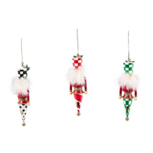 Check It Out Tin Nutcracker Ornaments, Set of 3