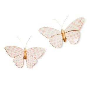 Rosy Check Wall Decor Butterfly