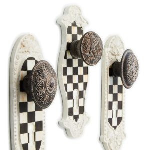 Courtly Door Knob Hooks, Set of 3