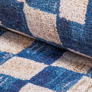 Truly Royal Washable Rug – Royal Check, 2′ x 3′