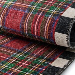 Royal Stewart Tartan Red 2′ x 3′ Washable Rug