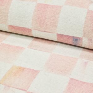 Rosy Checkered Washable Rug – Rosy Check, 2’6″ x 8′ Runner