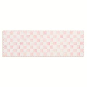 Rosy Checkered Washable Rug