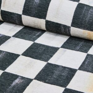 Courtly Checkered Washable Rug – Courtly Check, 2′ x 3′