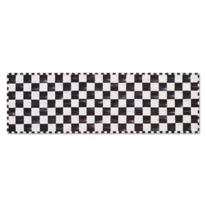 Courtly Checkered Washable Rug