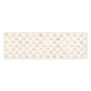 Mocha Checkered Washable Rug