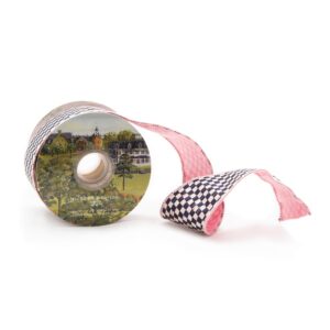 Courtly Check 2.5″ Ribbon – Pink