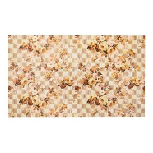 Wild Rose Floral Check Floor Mat – Wild Rose Floral Check, 3′ x 5′