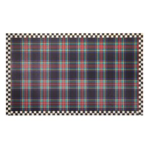 Tartan Floor Mat – Black, 3′ x 5′