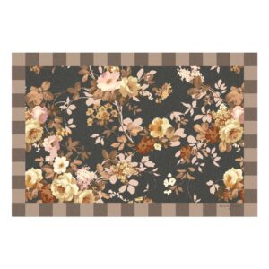 Cafe Floral Vinyl Floor Mat
