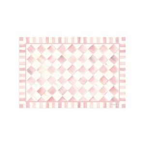 Check Floor Mat – Rosy Check, 2′ x 3′