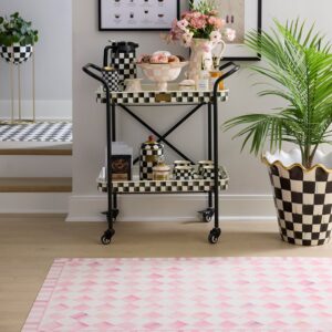 Check Floor Mat – Rosy Check, 3′ x 5′