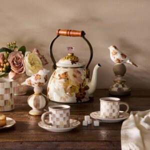 Wildflowers Bird Topiaries – Set of 2 – Wild Rose Brown