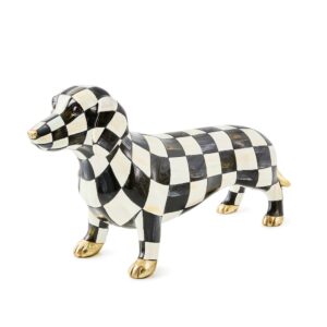 Courtly Check Dog Figurine
