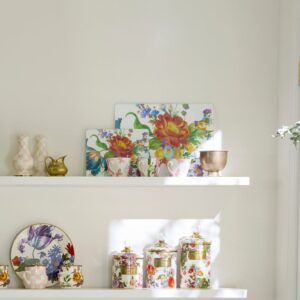 Flower Market Glass Cutting Boards, Set of 2