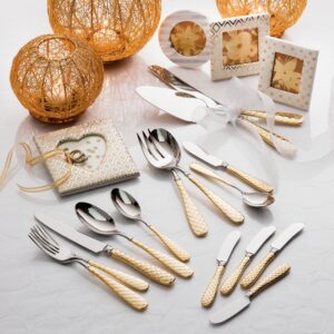 Gold Check Cake Serving Set