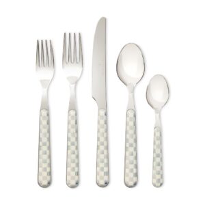 Courtly Check Bistro Flatware 5 Piece Place Setting – Sterling Check