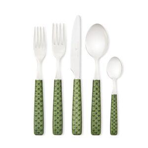 Everyday Black 5-Piece Place Setting – Green