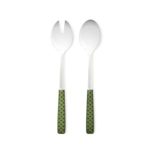 Everyday Black Salad Serving Set – Green