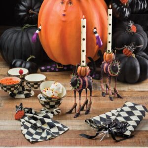Dot Dinner Candles – Black – Set of 2