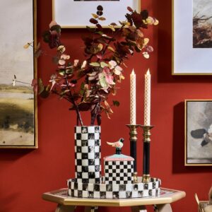 Rosy Check Capiz Small Vase – Courtly Check