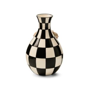 Blush Poppy Check Vase