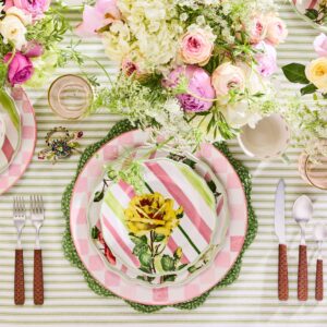 Black Check Round Platter – Pink