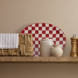 Cherry Check Serving Platter