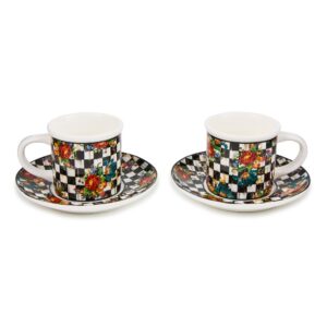 Courtly Check Espresso Cup & Saucer, Set of 2 – Courtly Flower Market