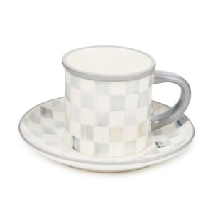Courtly Check Espresso Cup & Saucer, Set of 2 – Sterling Check
