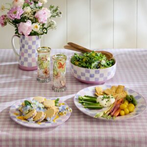 Check Dinner Plate – Lilac