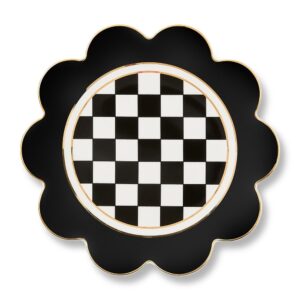 Bee Toile Dinnerware – Bee Toile, Black Rimmed Dinner Plate