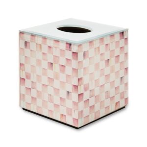 Rosy Check Glass Bath Collection – Rosy Check, Boutique Tissue Box Cover
