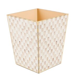 Mocha Check Glass Bath Collection