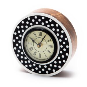Dotty Round Desk Clock