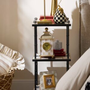 Courtly Check Desk Clock – Mocha Check