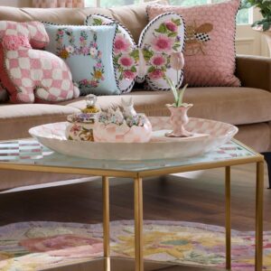 Rosy Check Capiz Decorative Bowl