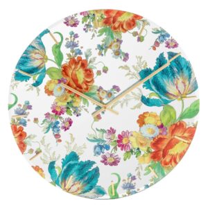 Flower Market Reflections Wall Clock